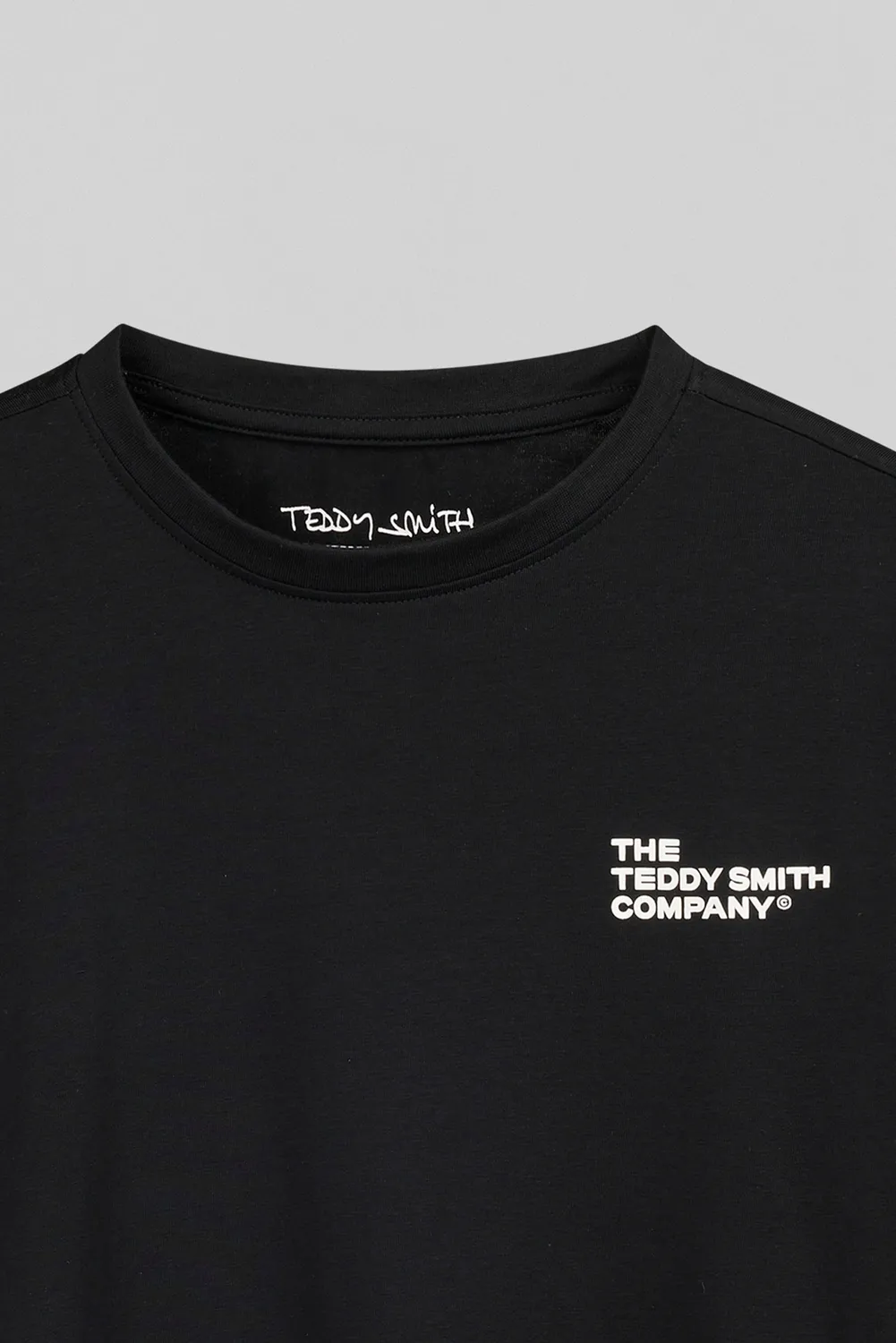 Teddy Smith T-Company T-shirt ragazzo nero elasticizzato
