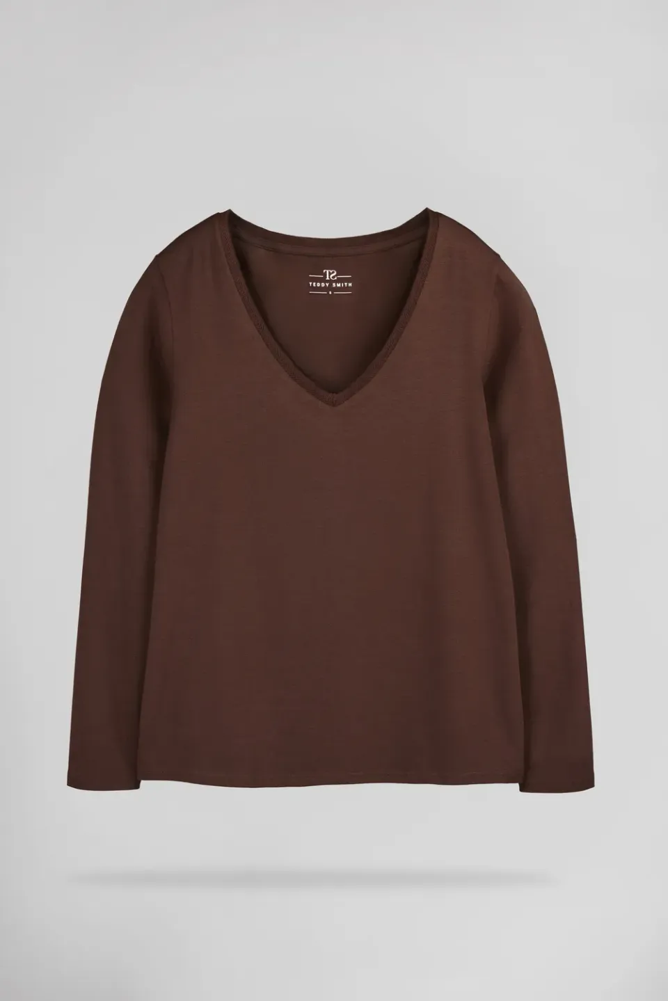 Teddy Smith T-Miana ML T-shirt Donna Cioccolato