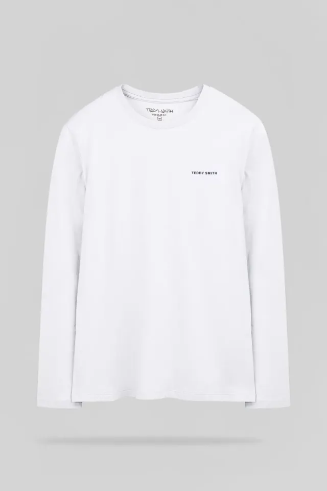 Teddy Smith The Tee 2 ML t-shirt maniche lunghe uomo bianco
