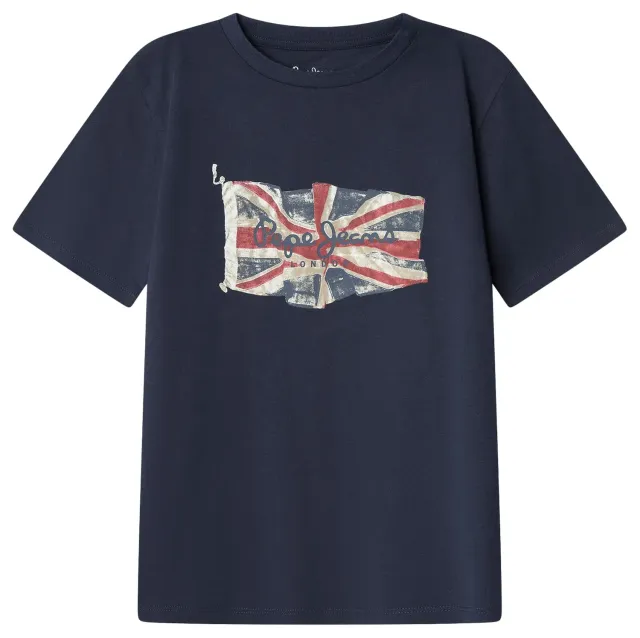 Pepe Jeans Union Jack Tee t-shirt bambino manica corta