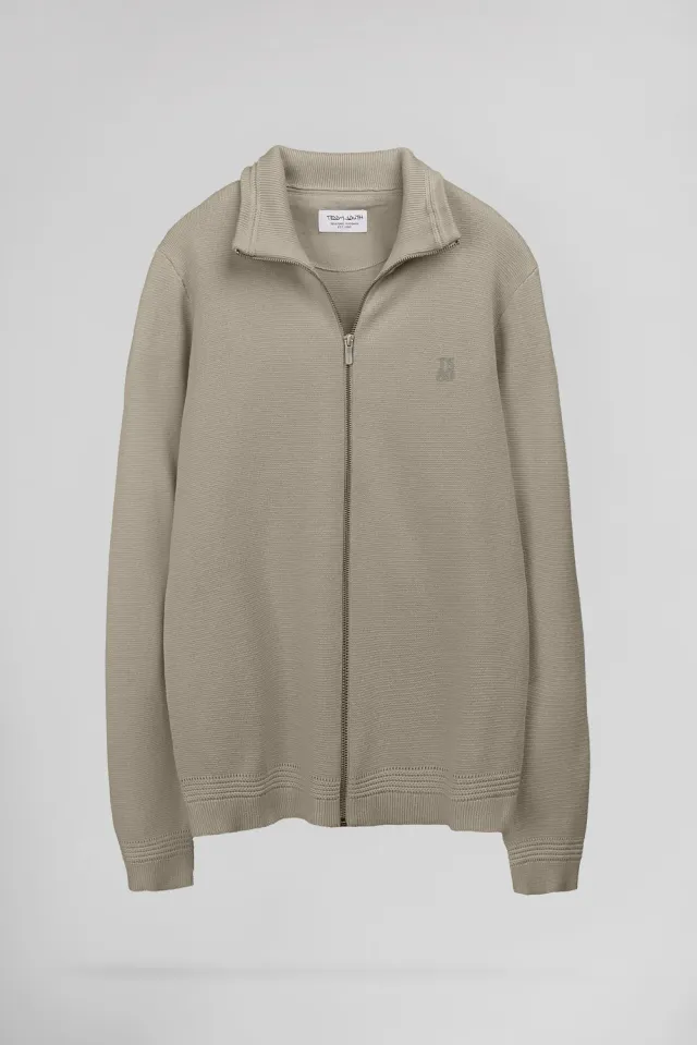 Teddy Smith G-ETTORE 2 Gilet Zip Uomo Wolf Beige