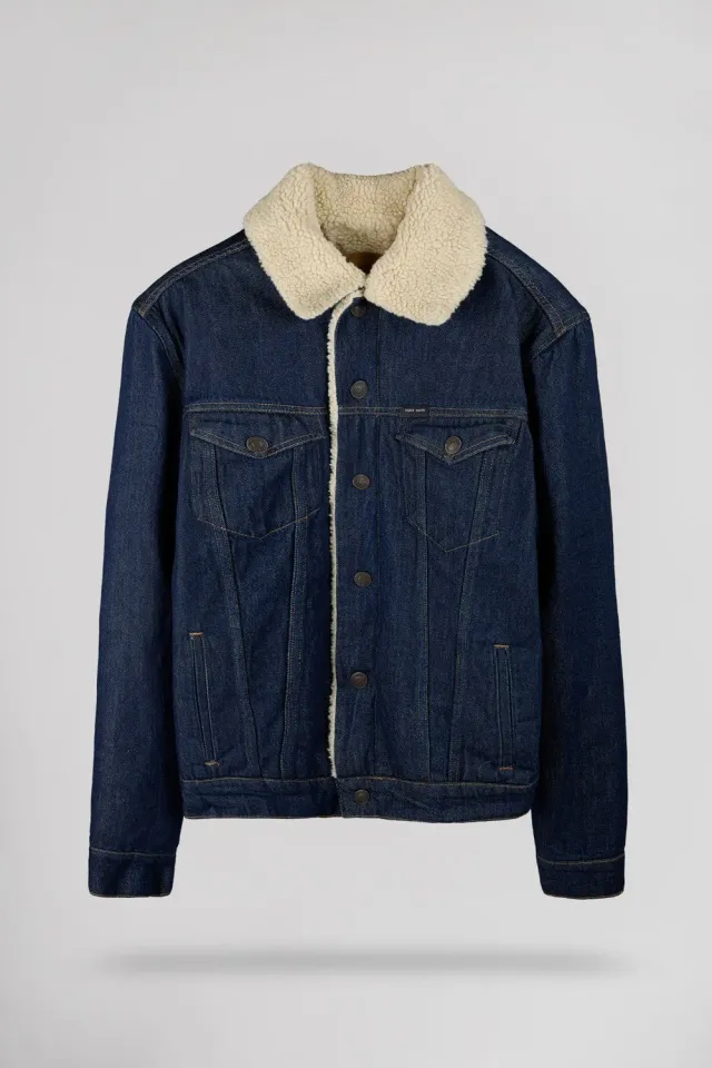 Teddy Smith Randall Sherpa Giacca Denim Uomo Collo Sherpa