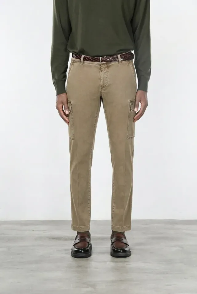 Mason's Chile pantalone cargo uomo tortora extra slim