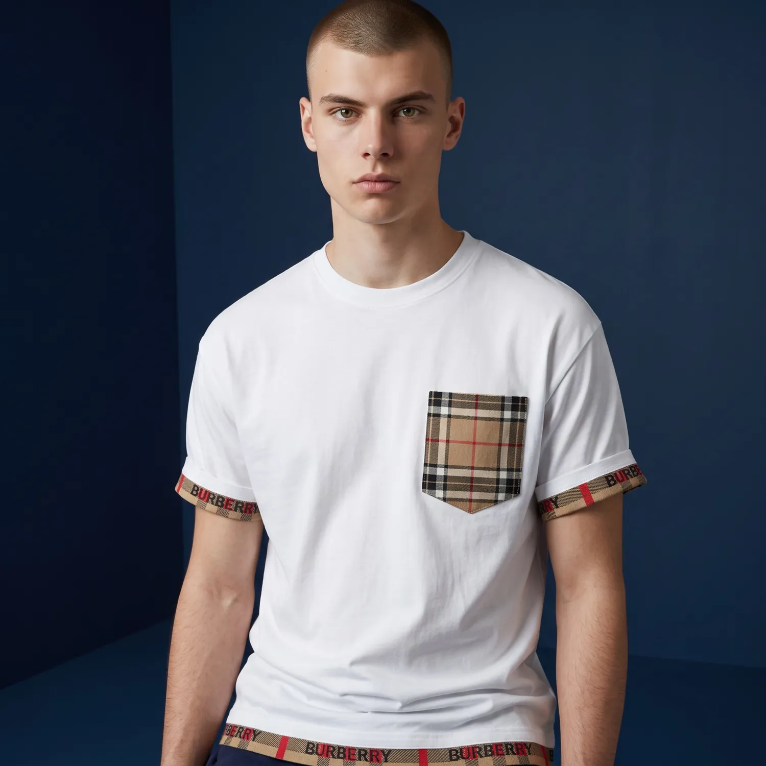 Never Say Never t-shirt personalizzata tessuto Burberry