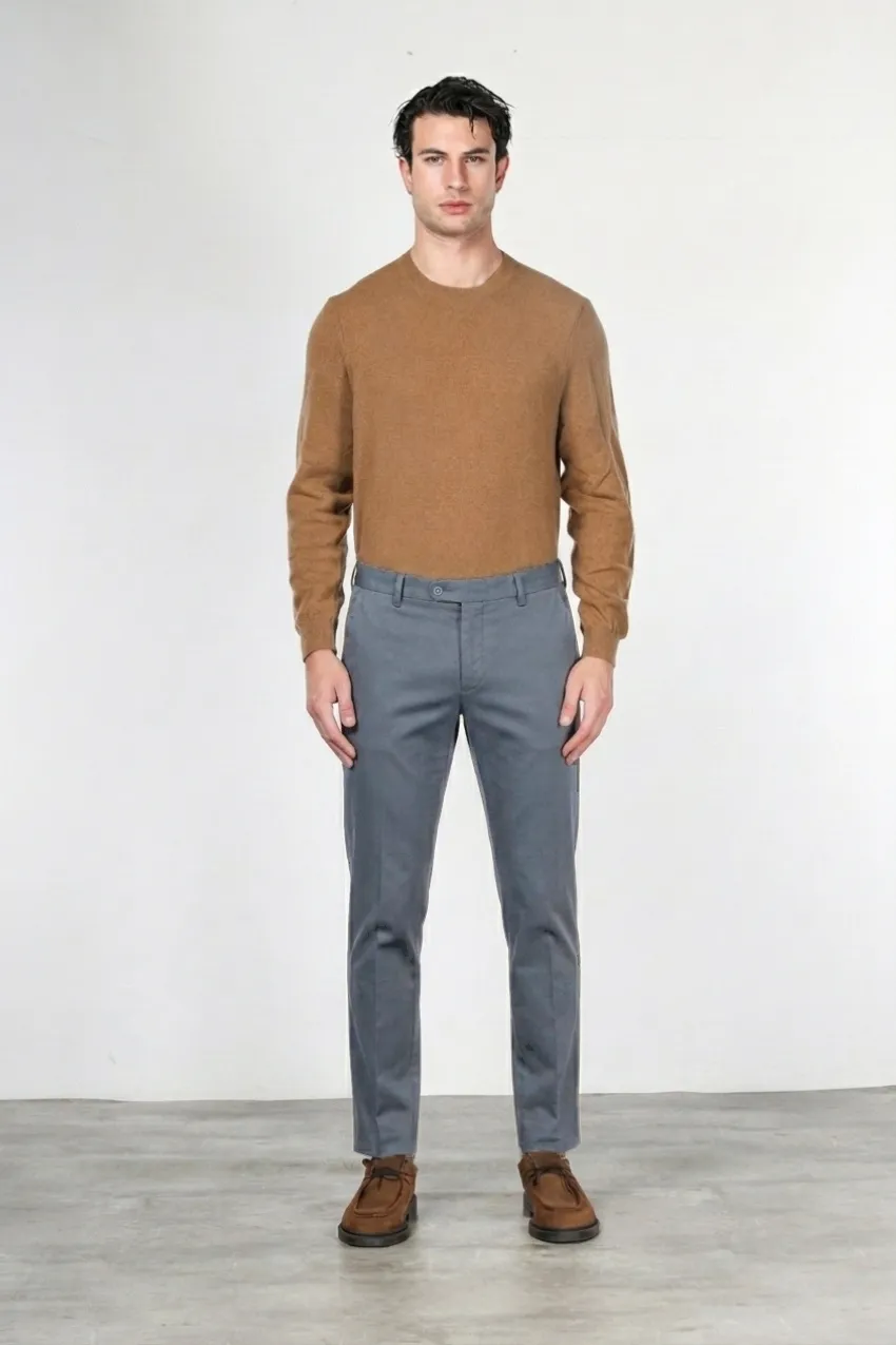 Mason's Torino Flex chino uomo grigio slim raso