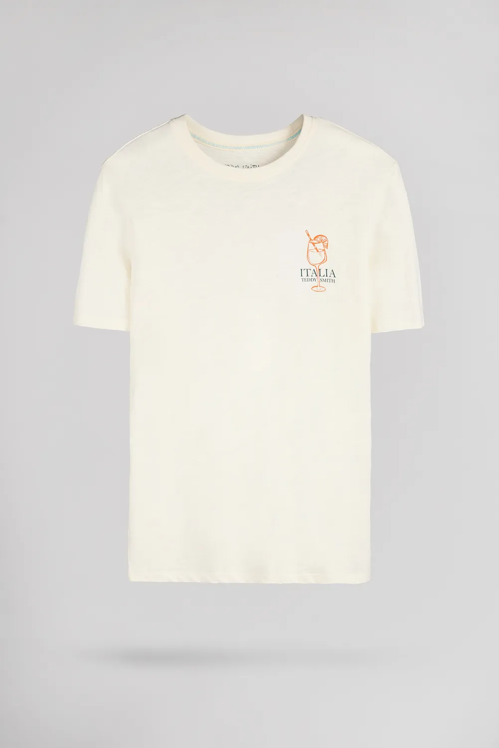 Teddy Smith T-Italio T-Shirt Uomo Bianca Stampa