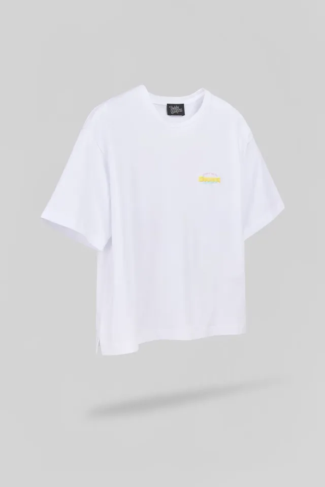 Teddy Smith T-Icy MC t-shirt bianca oversize donna