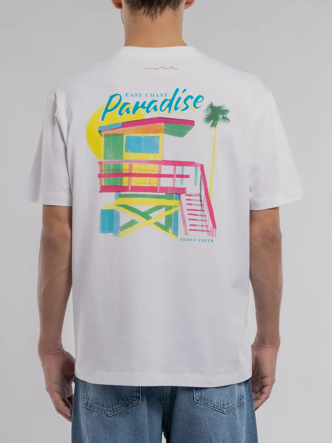 Teddy Smith T-Playa MC t-shirt ampia bianca uomo