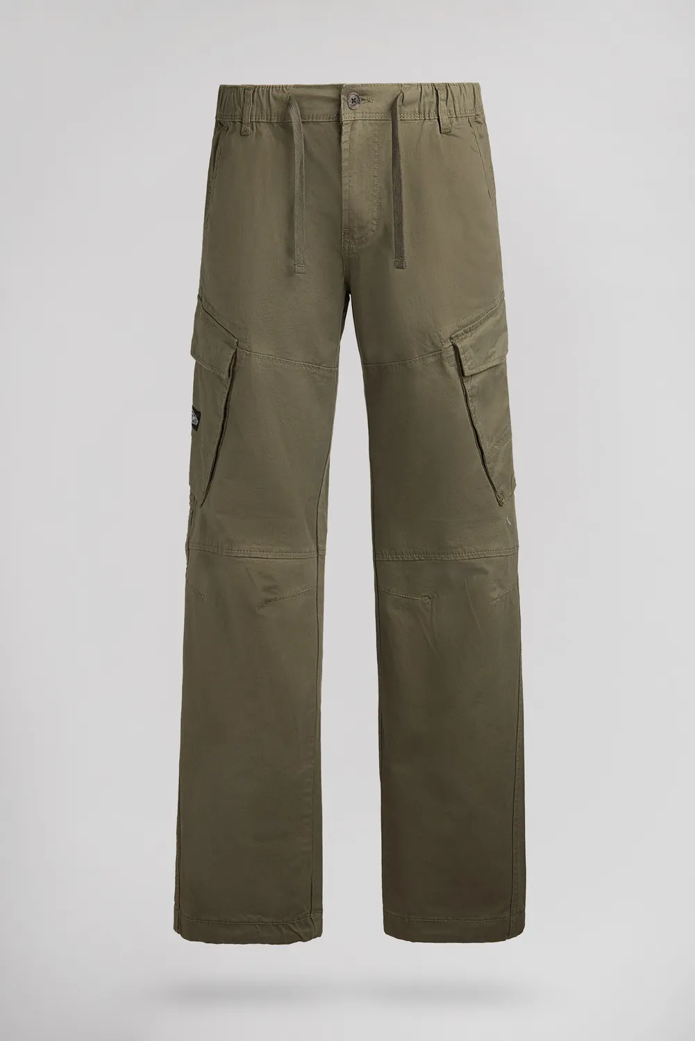 Teddy Smith P-Murray Pantalone Cargo Uomo Kaki Cotone
