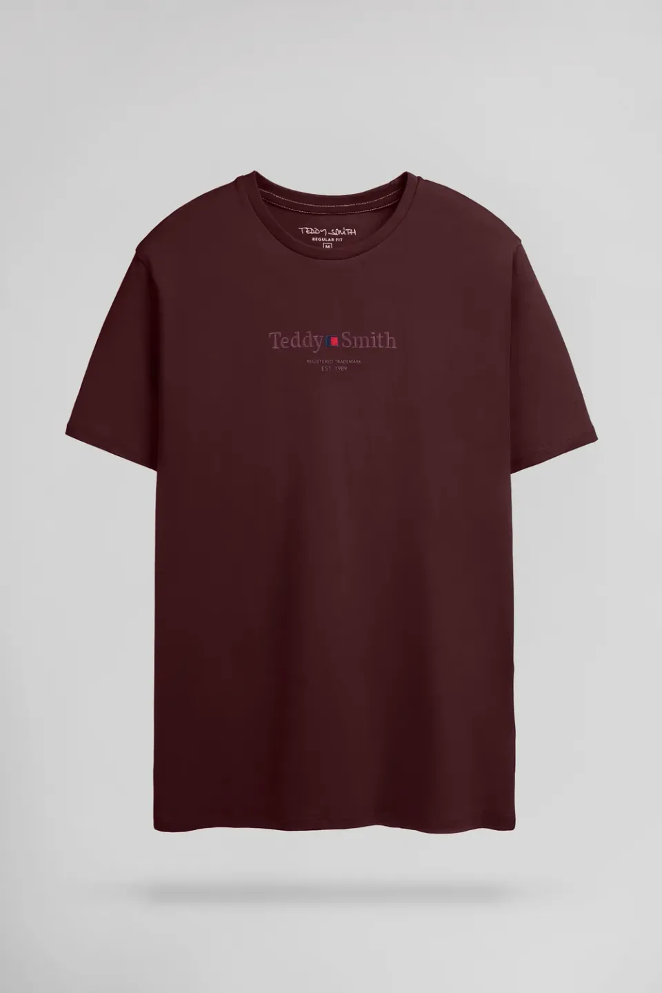 Teddy Smith T-Jim MC t-shirt Bordeaux Fonce cotone