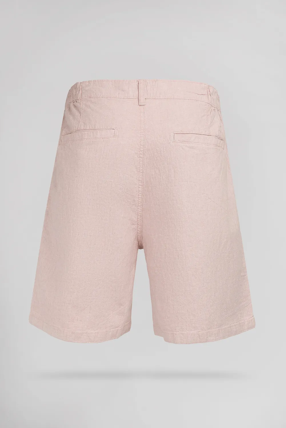Teddy Smith S-Linen Short Uomo Rosa Pastello Lino