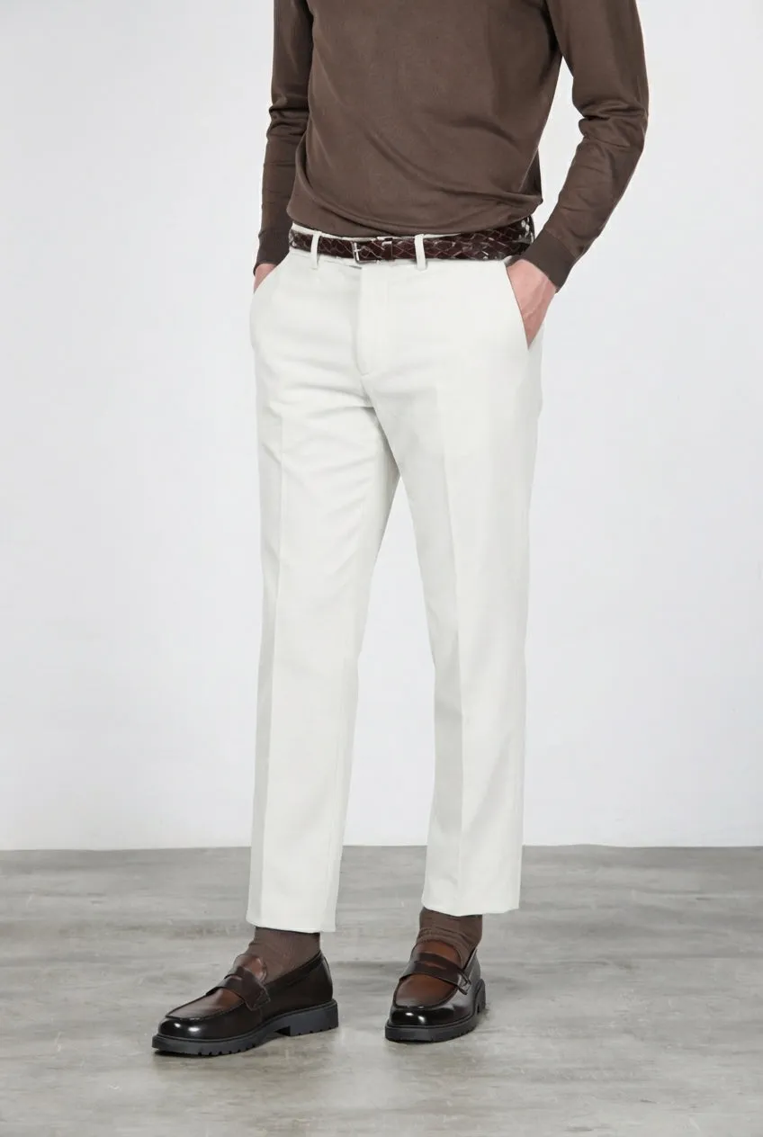 Mason’s Paris chino uomo velluto bianco