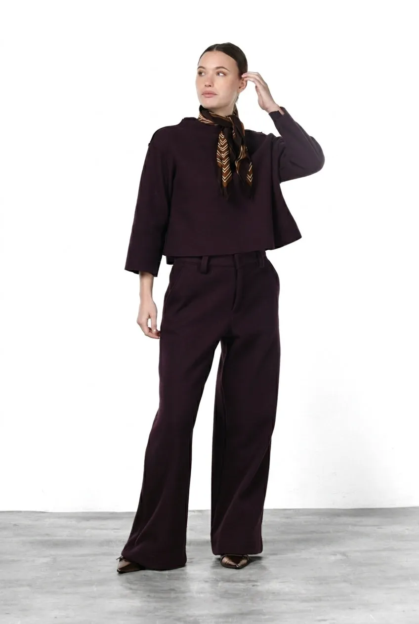 Mason's Ida felpa donna melanzana in lana bubble fit