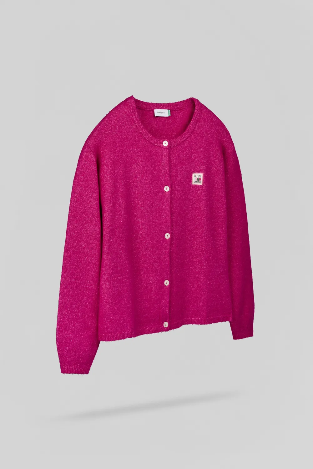 Teddy Smith G-Amelia Cardigan Donna Fucsia Misto Lana