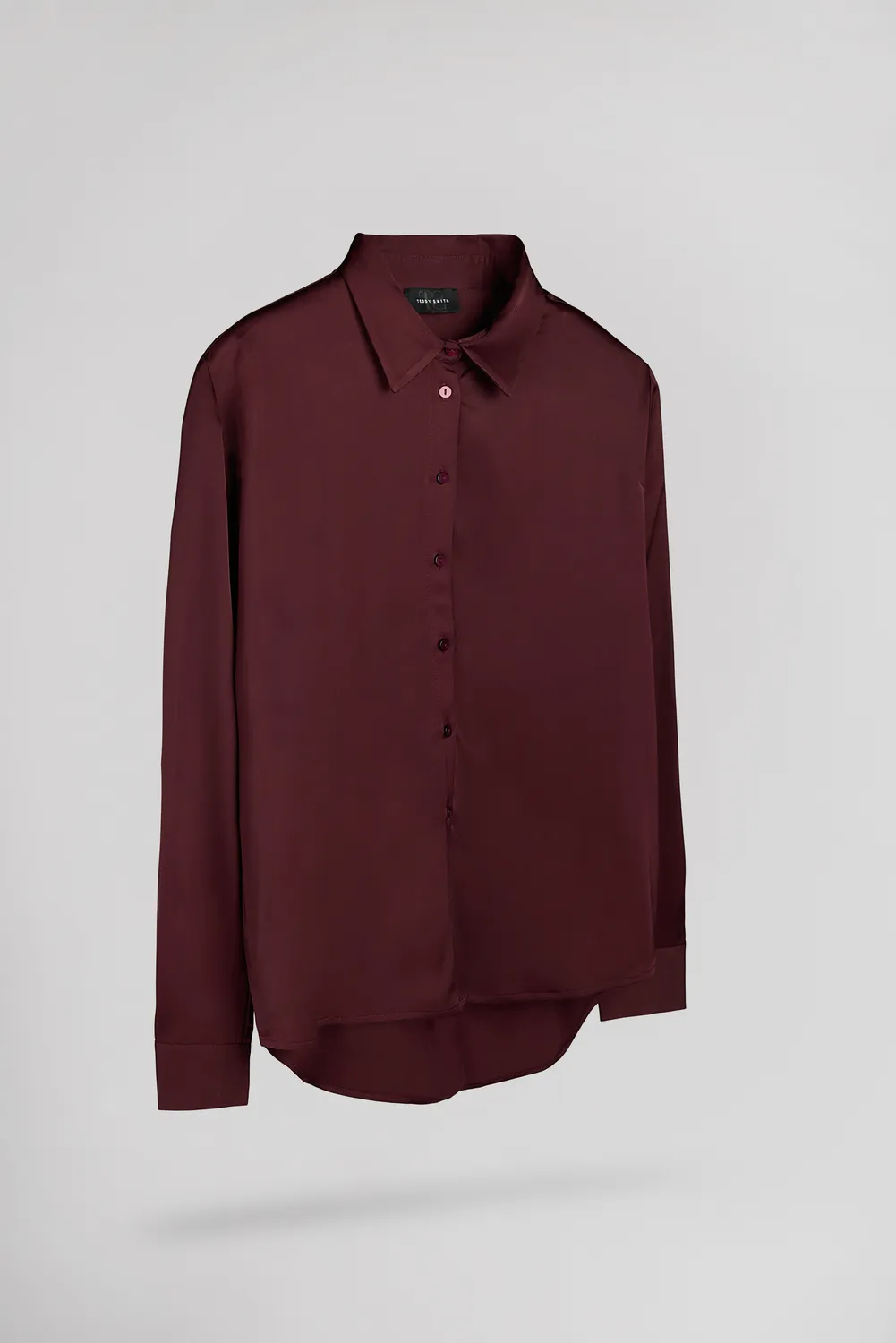 Teddy Smith C-Leo camicia satin bordeaux donna