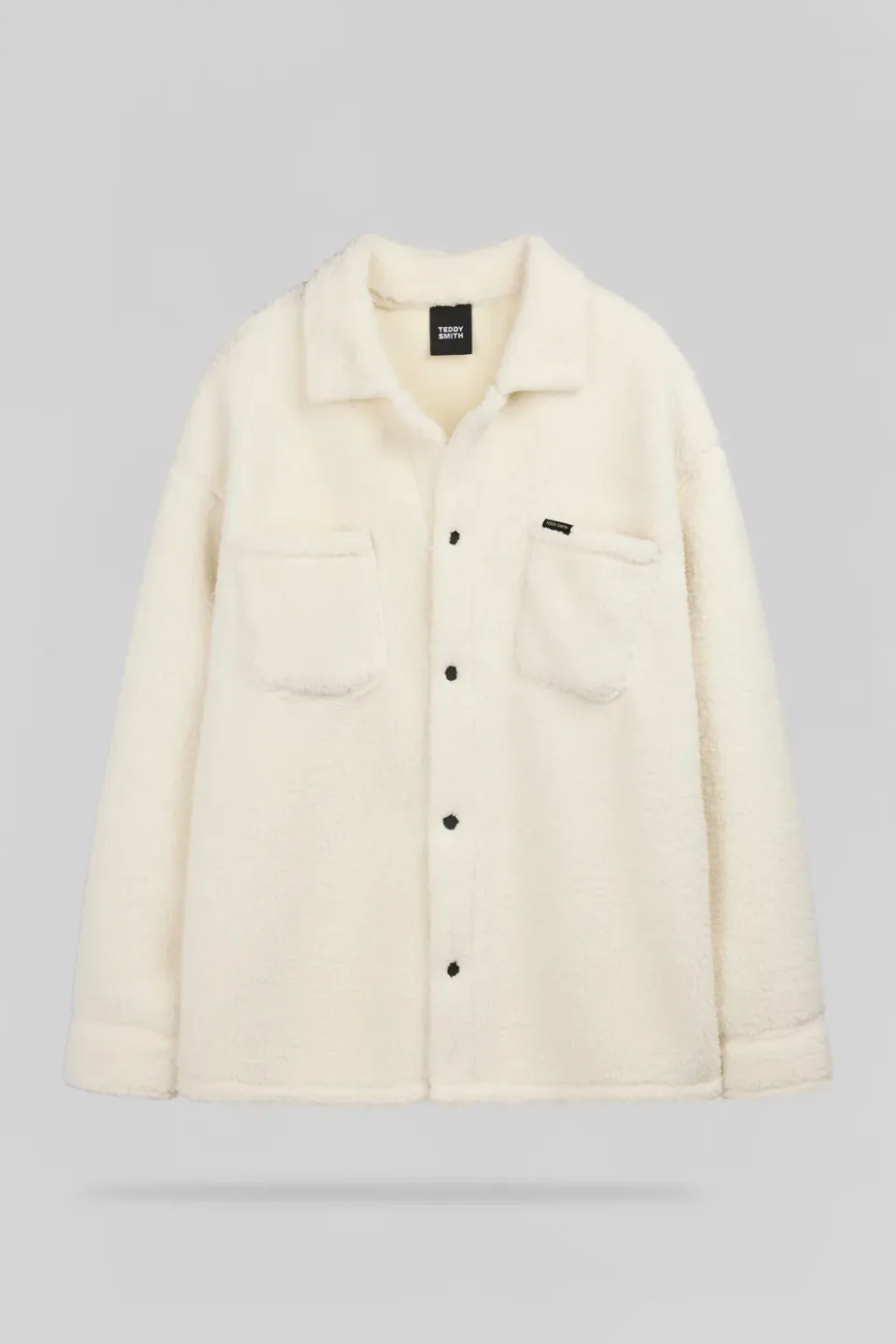 Teddy Smith C-SWEET ML surcamicia sherpa bianco avorio