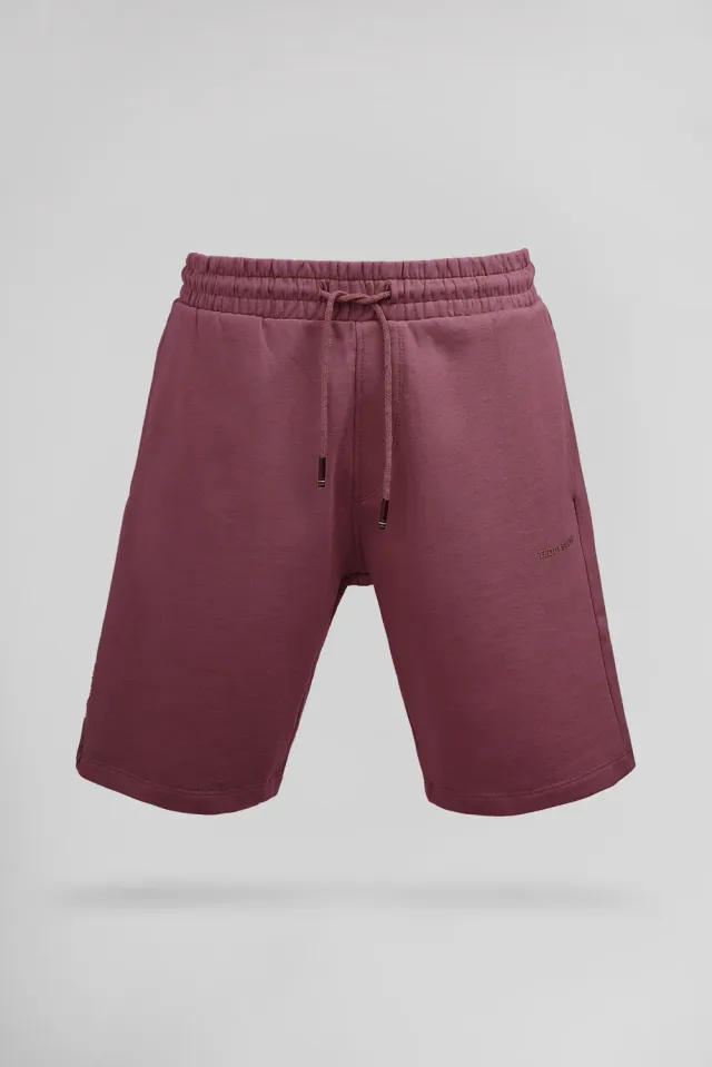 Teddy Smith S-Narky SH Shorts Felpa Lampone Scuro 100% Cotone