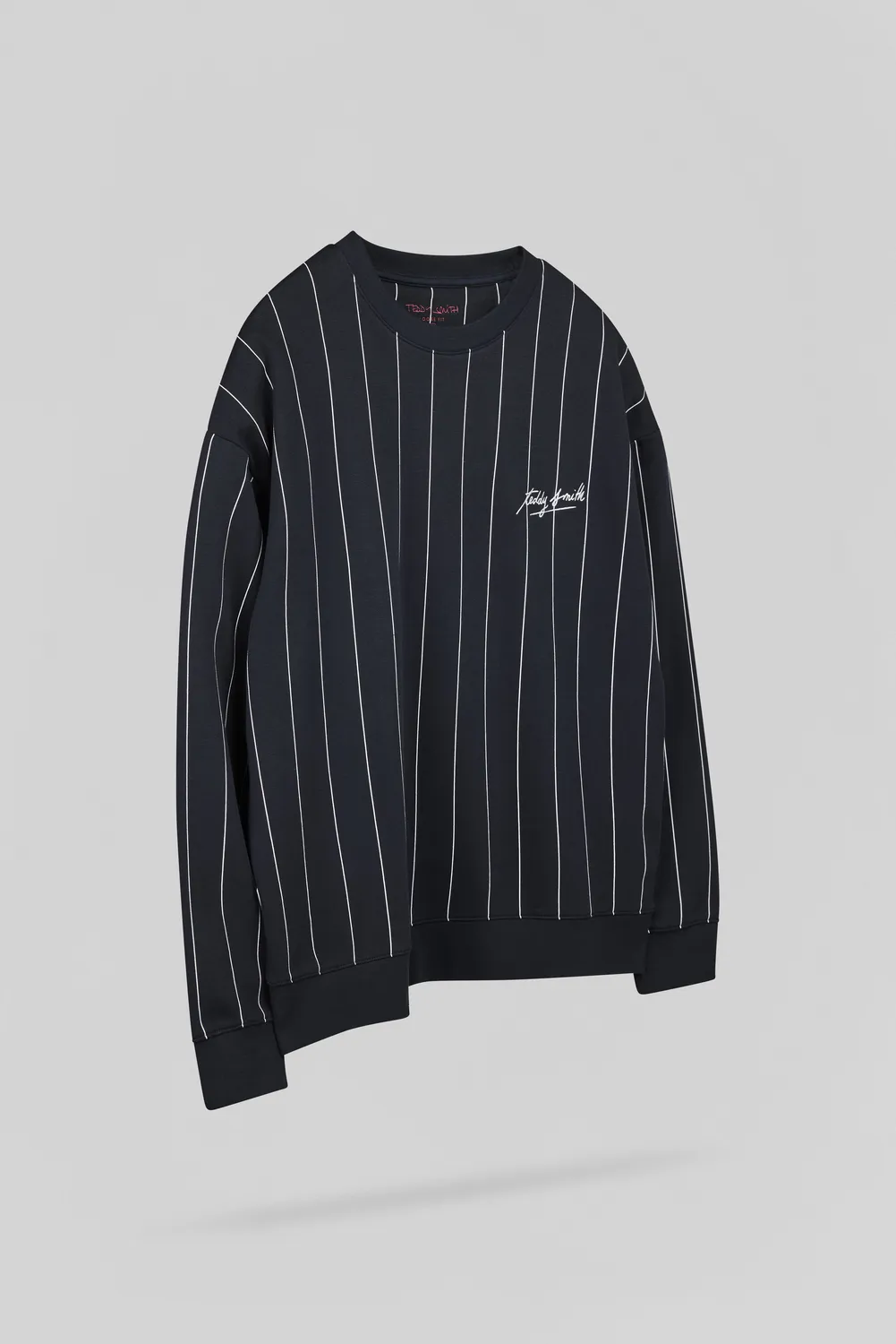 Teddy Smith S-April RC felpa righe blu navy oversize