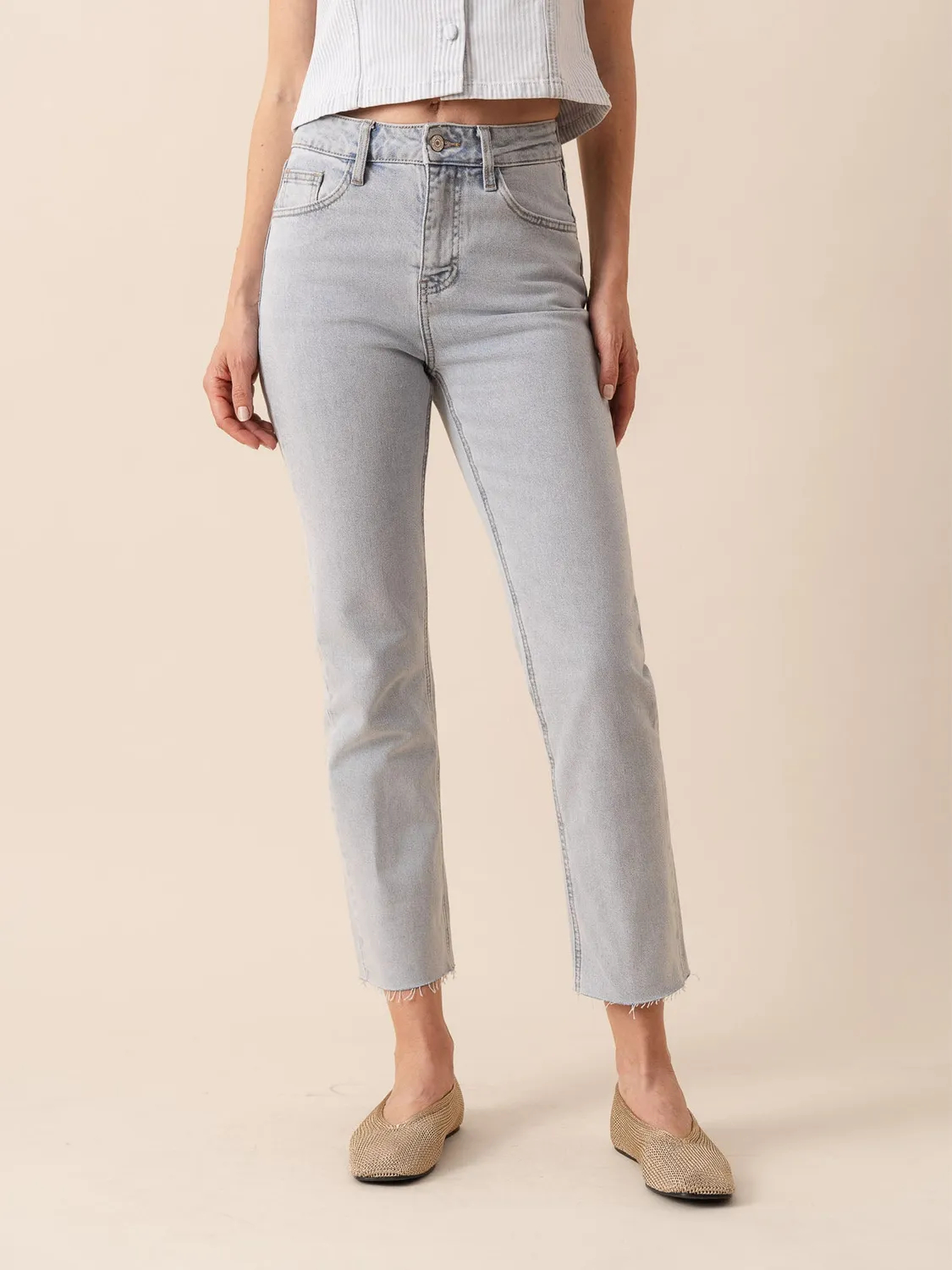 Oraije Maryline jeans dritti azzurrissimo