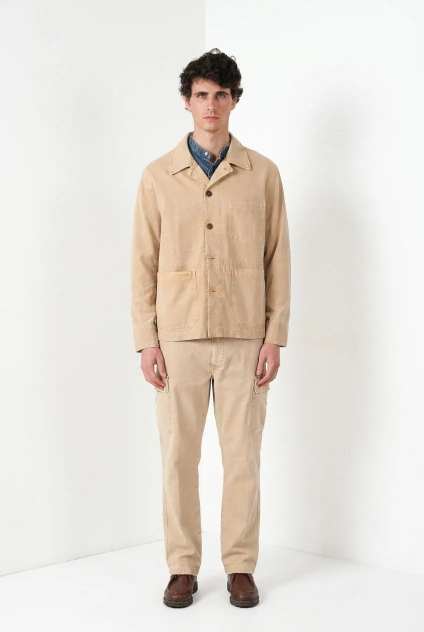 Mason's Detroit M74 overshirt uomo kaki cotone