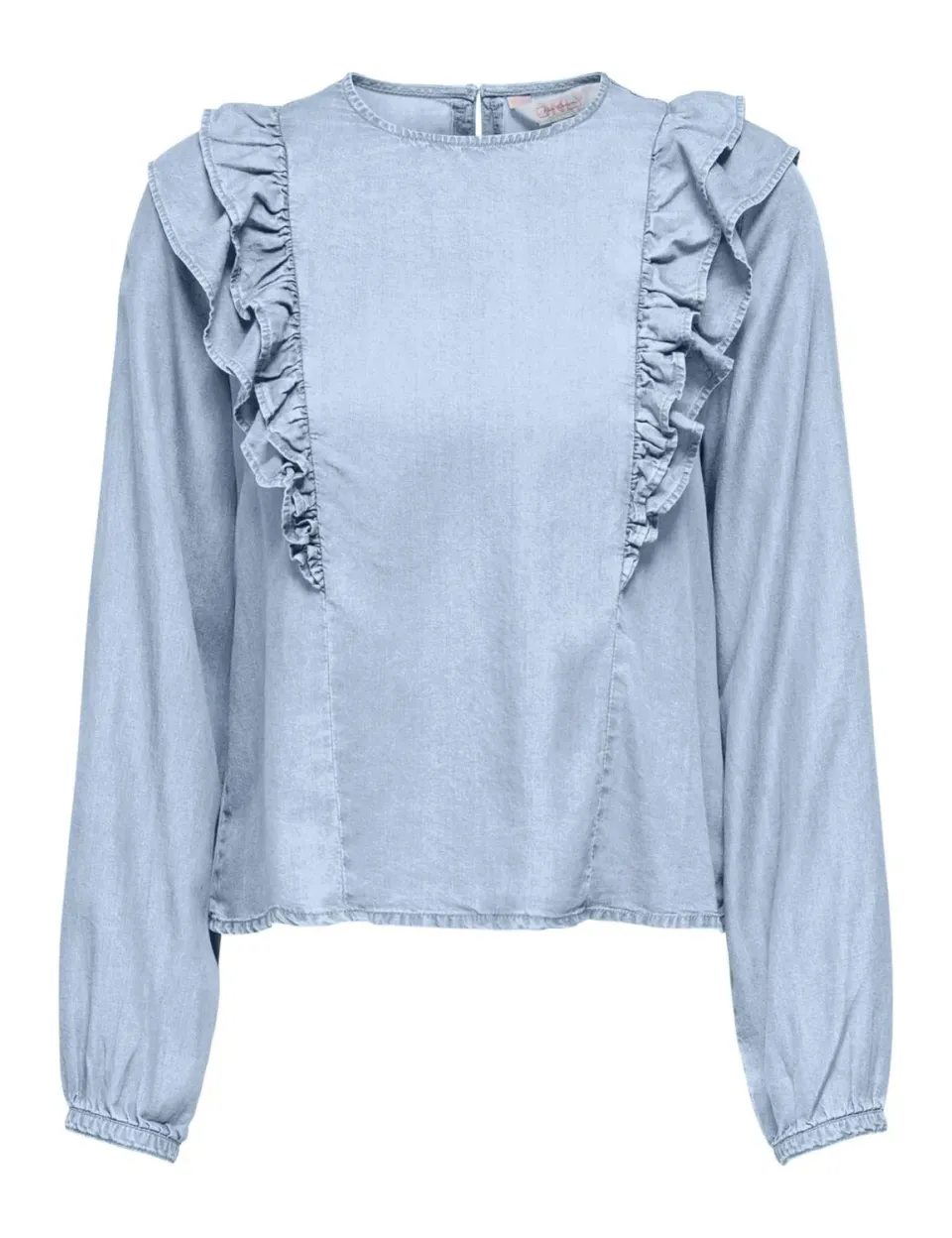 ONLY Onlcharis Life Frill top mix blu chiaro