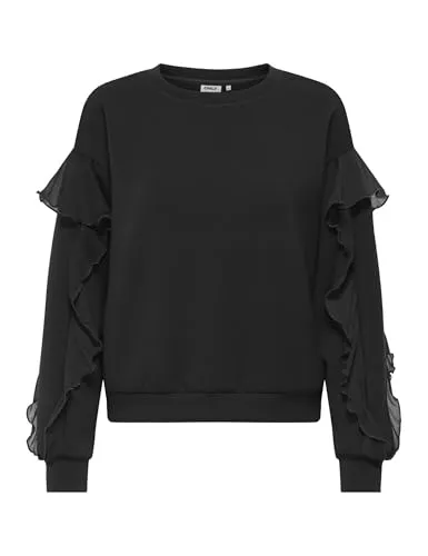 ONLY Onlscarlet L/S Flounce felpa volant taglia M