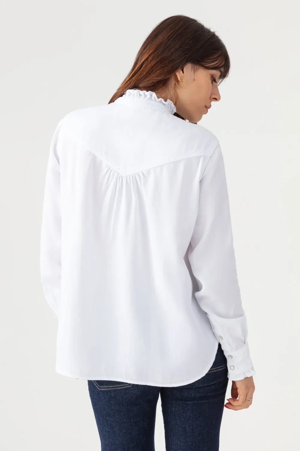 Acquaverde Gaby camicia bianca White collo vittoriano
