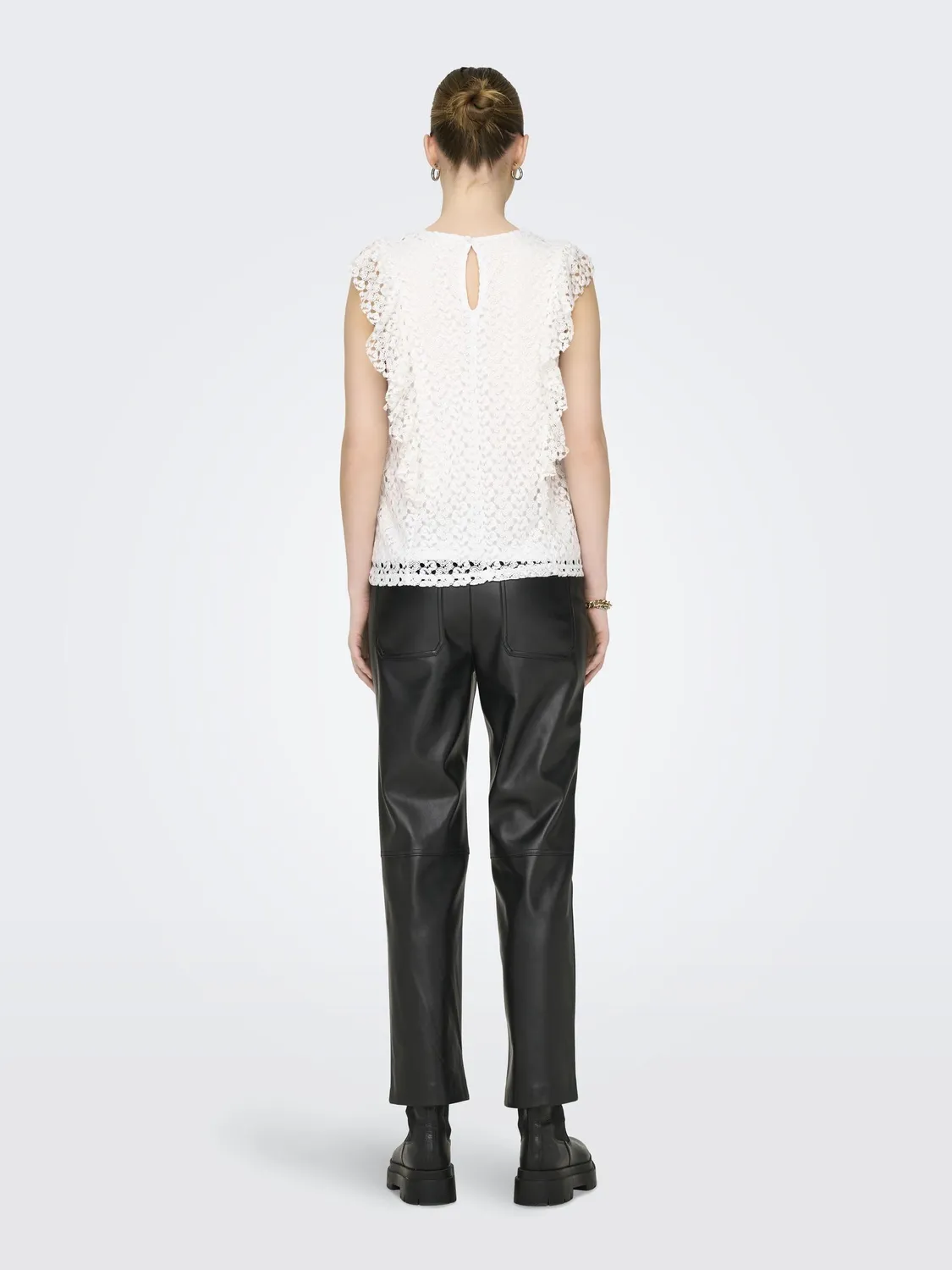 ONLY Maternity Top Donna girocollo smanicato volant