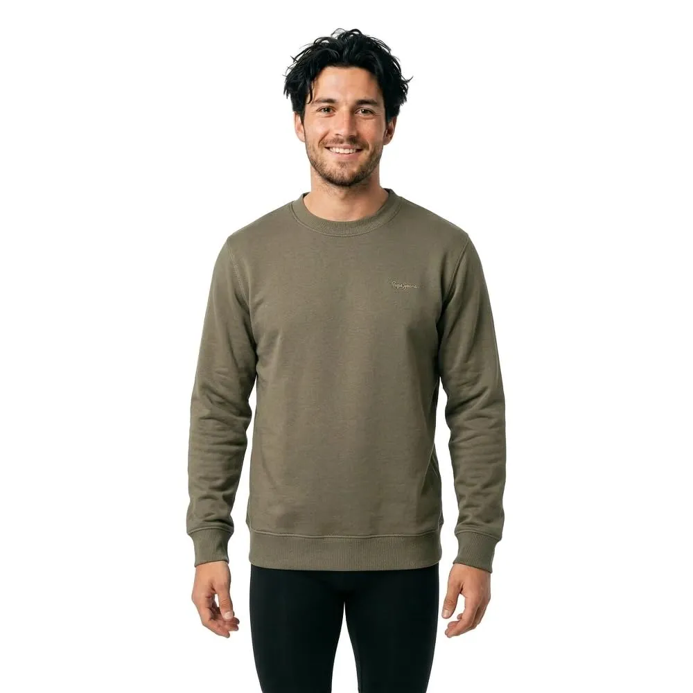 Pepe Jeans Macbeth Small Logo Plain Crew Felpa Uomo Misto Cotone