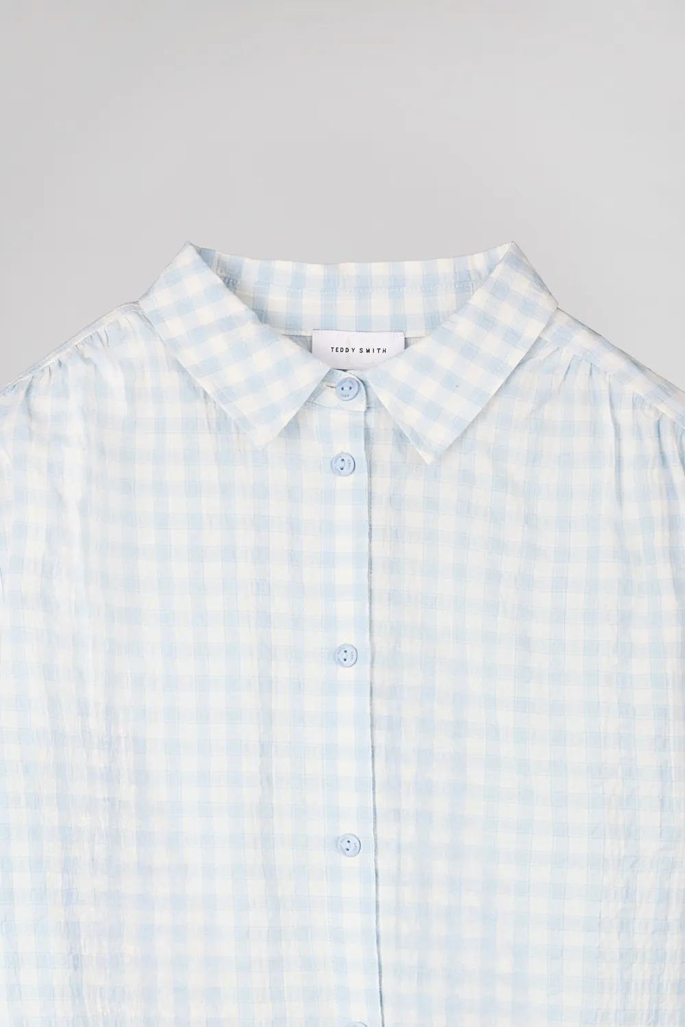 Teddy Smith C-Bulle Camicia Vichy Azzurro Donna