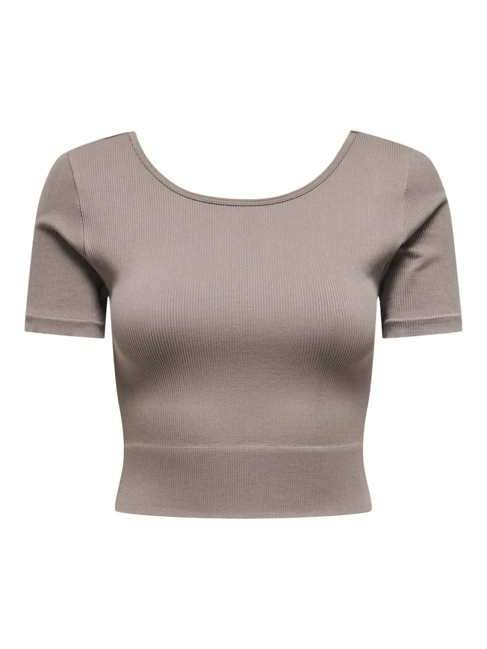 ONLY Onpjaia Life Top Crop S-M sportivo nero cuciture