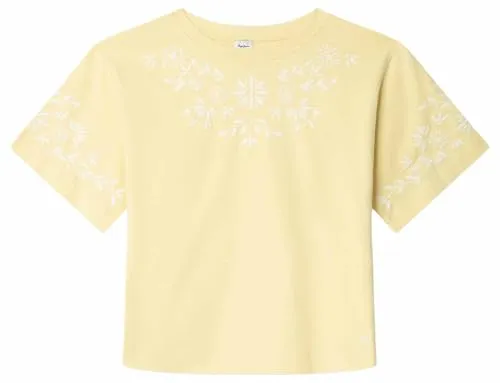 Pepe Jeans Geraldine t-shirt bambina 10 anni ricamo floreale