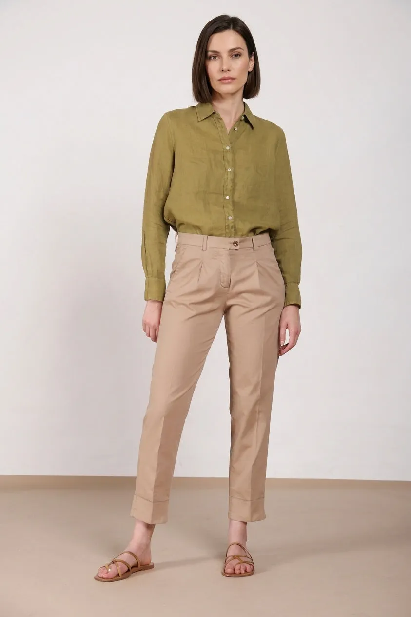 Mason's New York Carrot Sartoriale chino donna beige medio seta