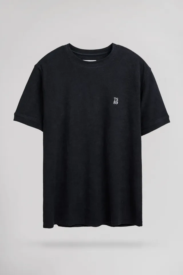 Teddy Smith T-Bobbles T-Shirt Spugna Blu Navy Uomo