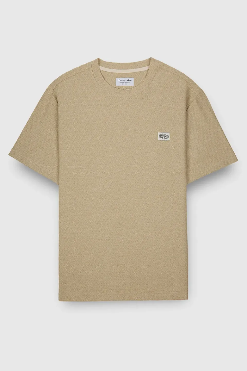 Teddy Smith T-Jed T-shirt uomo crema jacquard ampio
