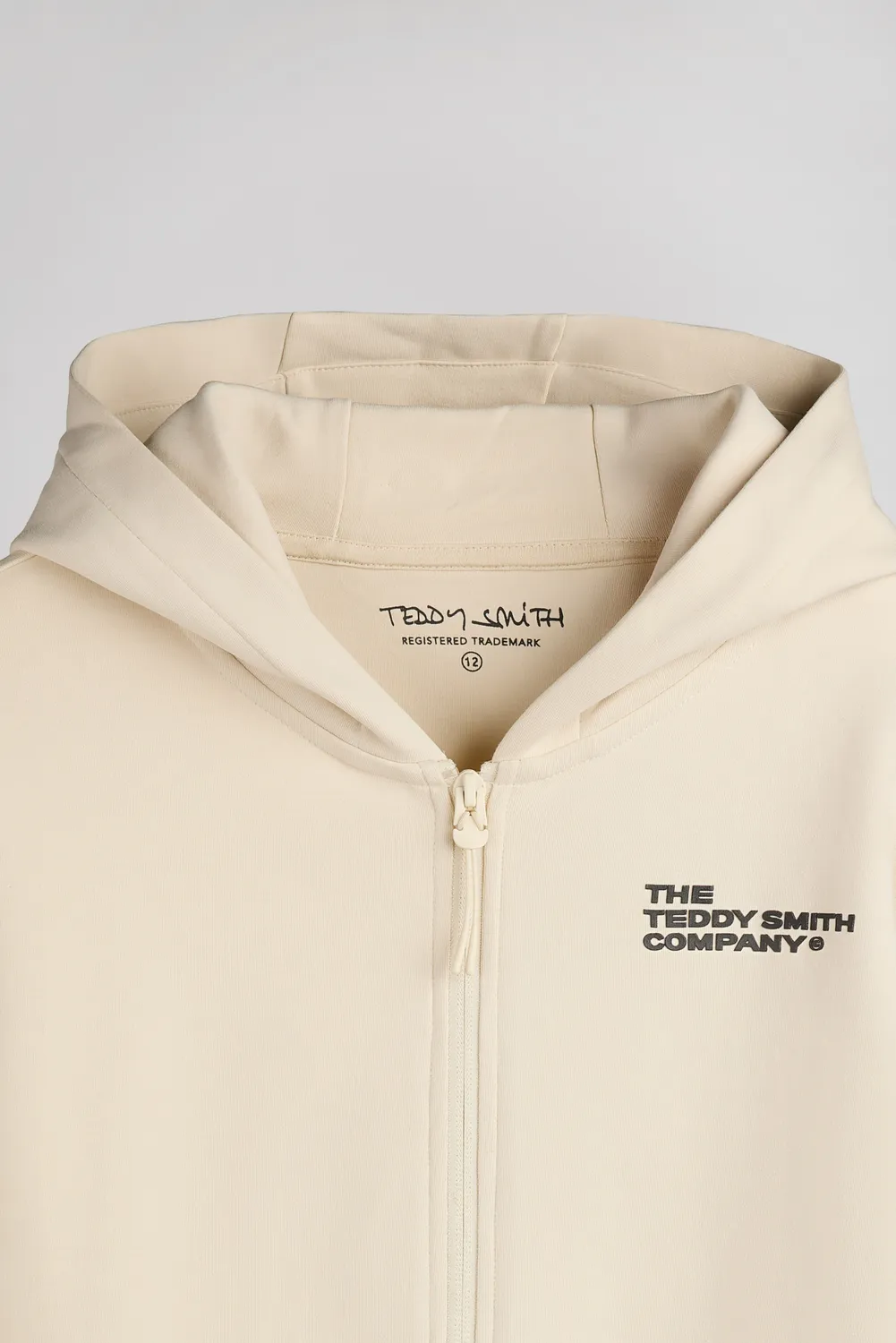Teddy Smith Giclass Company JR gilet Cream ragazzo zip