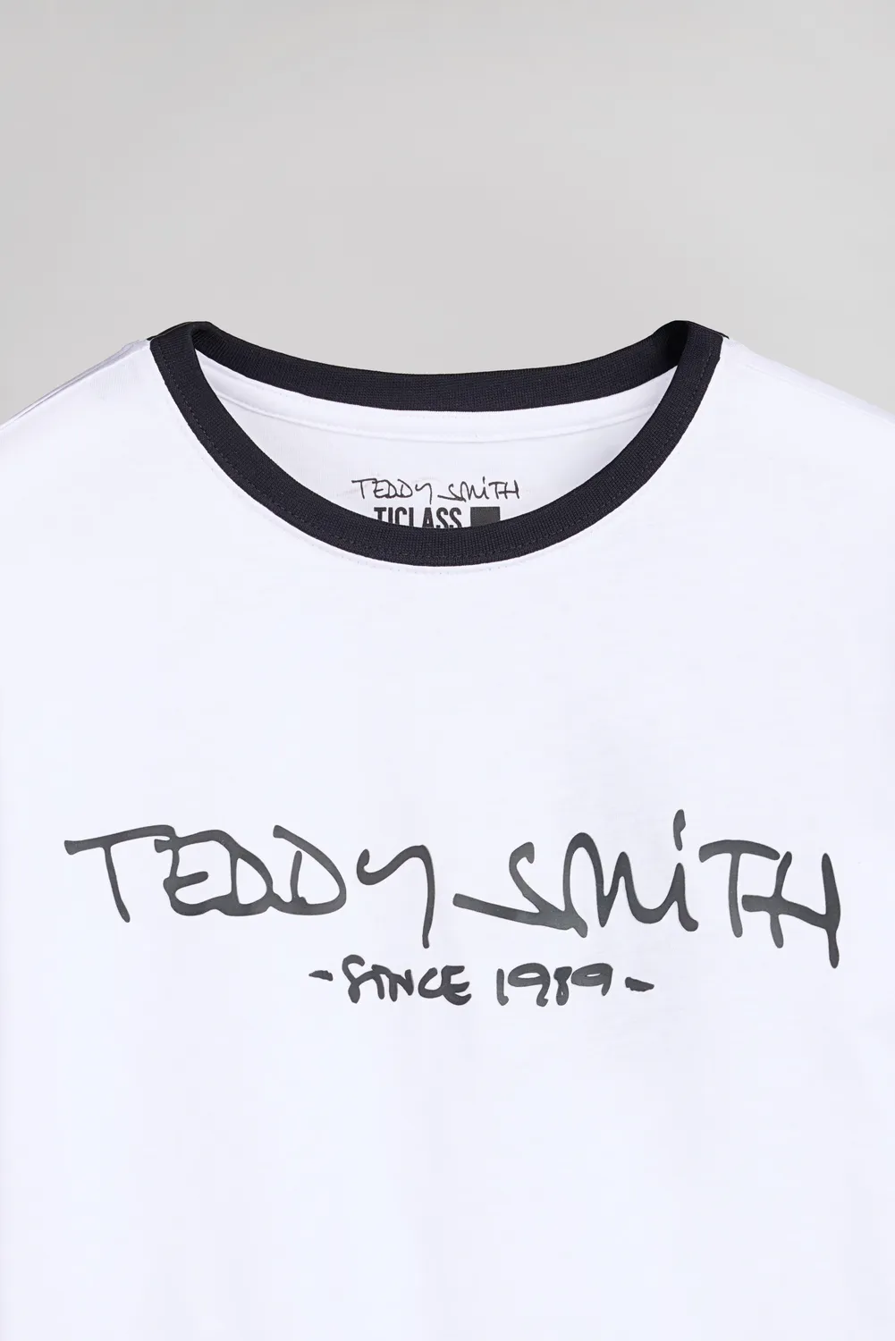 Teddy Smith Ticlass MC t-shirt girocollo bianco uomo