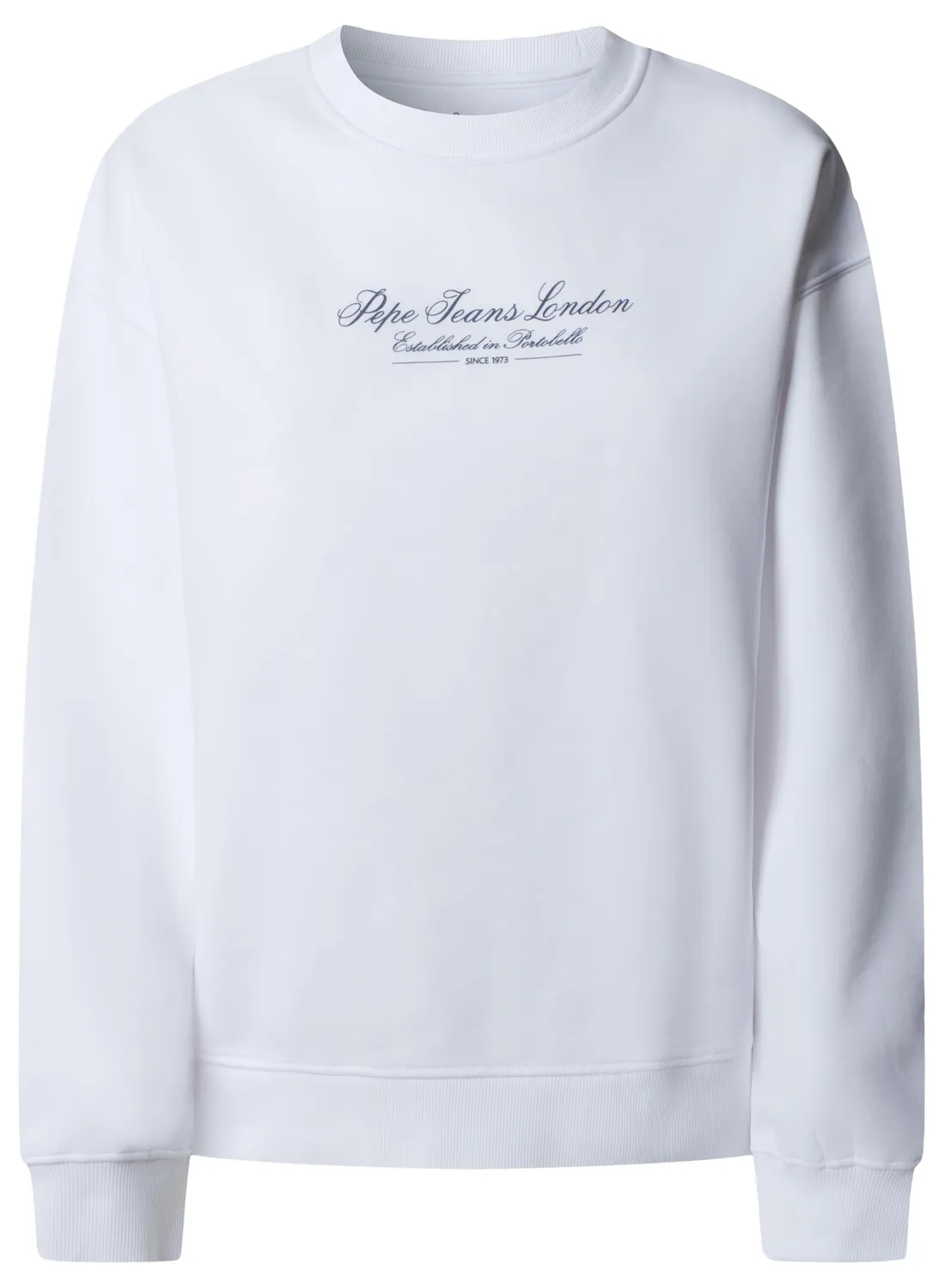 Pepe Jeans Center Logo Crew Felpa girocollo cotone logo