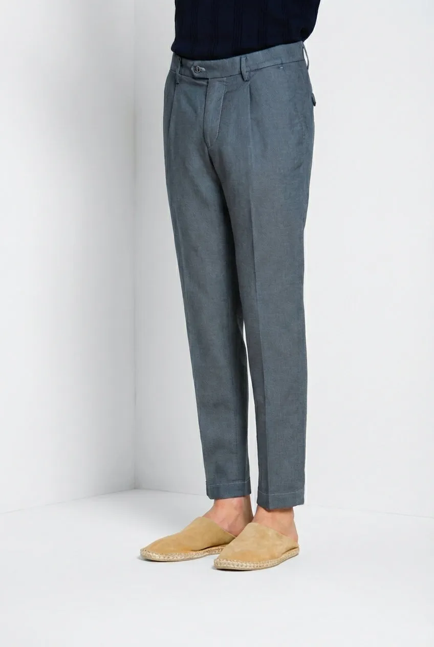 Mason's Torino 1 Pinces Flex chino celeste slim