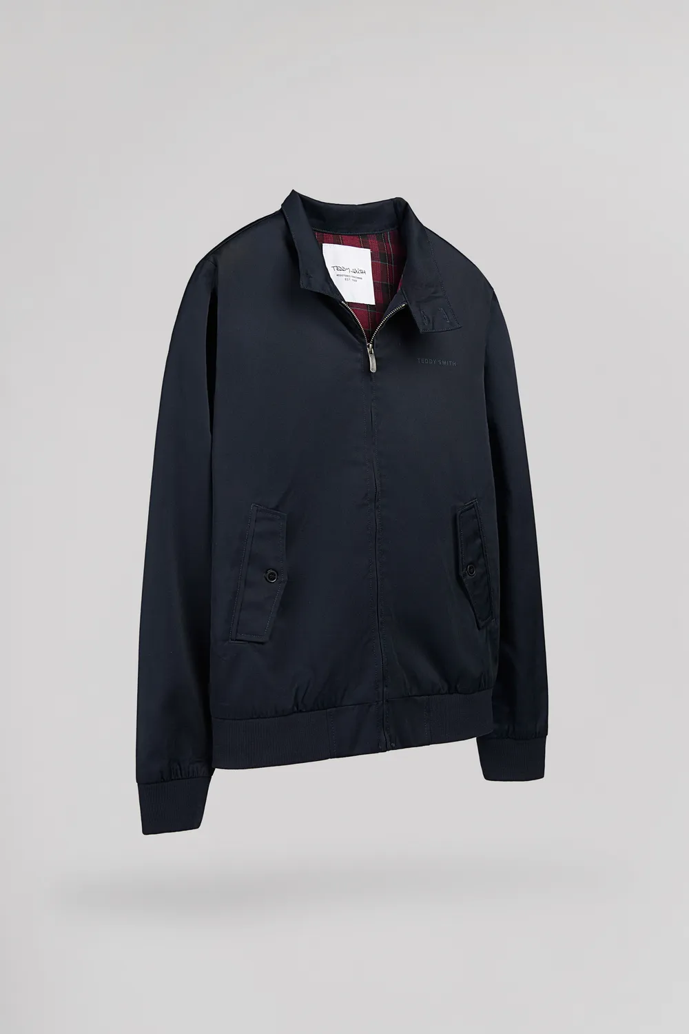Teddy Smith Sanson 2 giubbotto uomo blu twill collo alto