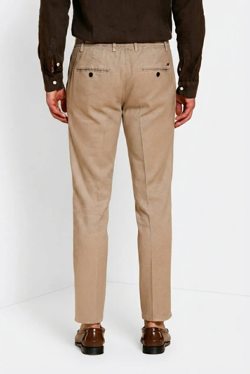 Mason's Milano Jogger chino uomo lino beige extra slim