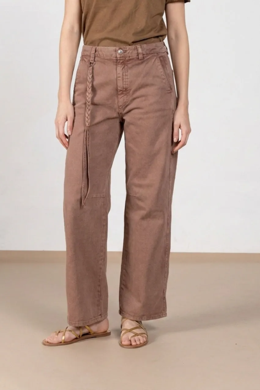 Mason's Valerie pantalone denim donna rosa balloon fit
