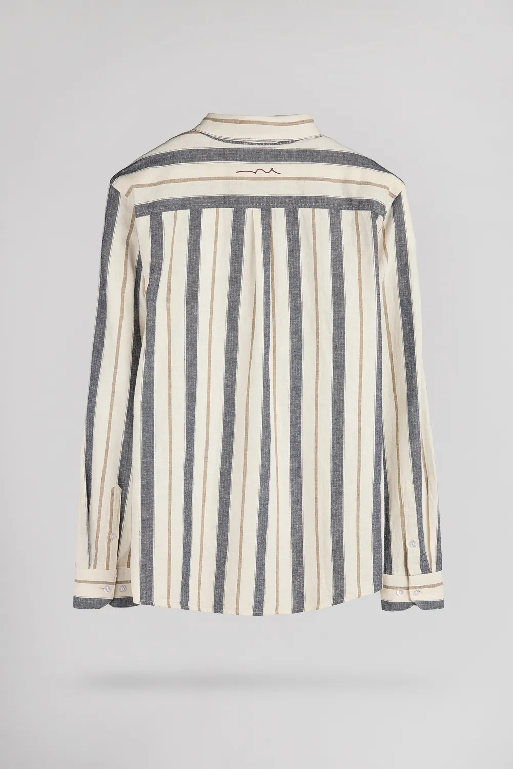Teddy Smith C-Darius camicia uomo lino righe blu navy