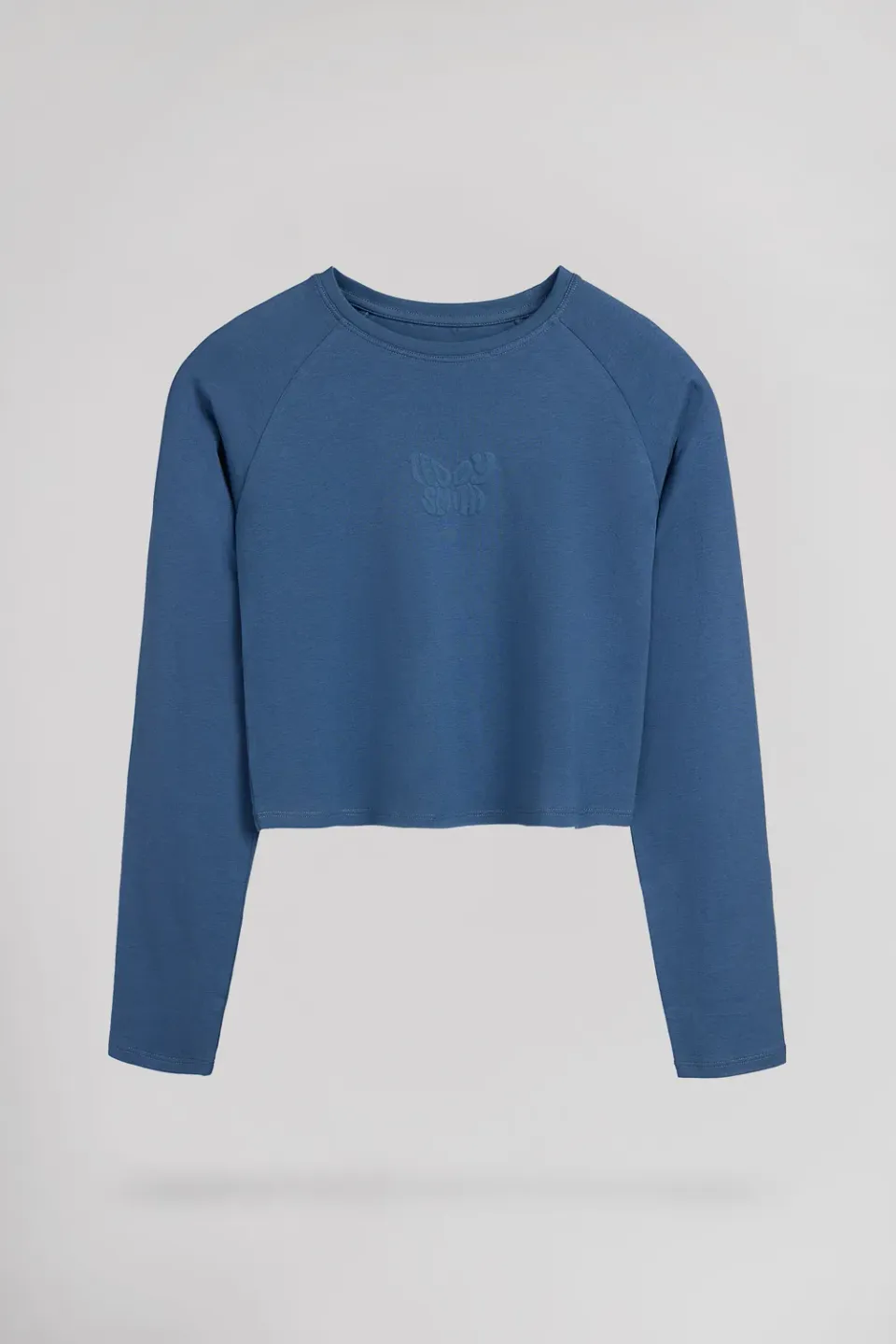 Teddy Smith T-Ody Jr maglietta bambina faded indigo maniche lunghe