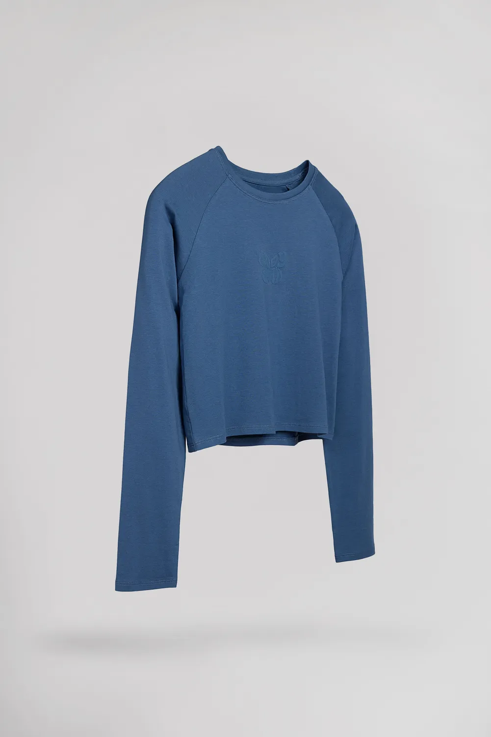Teddy Smith T-Ody Jr maglietta bambina faded indigo maniche lunghe
