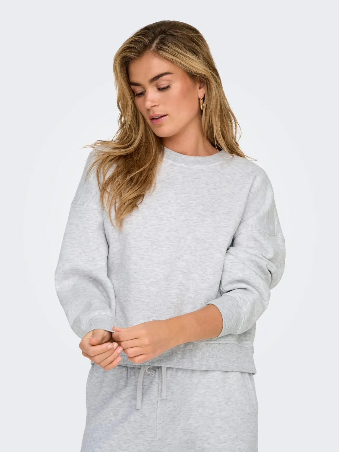 ONLY Onlbest felpa donna XS grigio melange