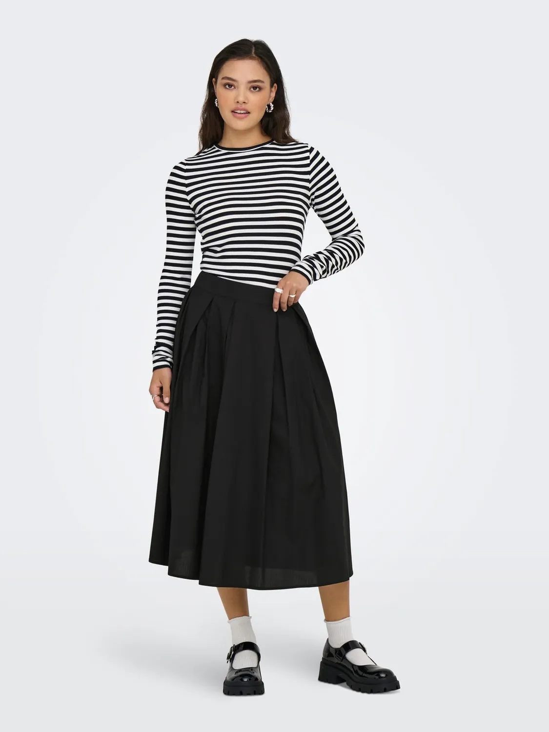 ONLY Onlmaila Long Pleat Skirt gonna lunga plissettata S