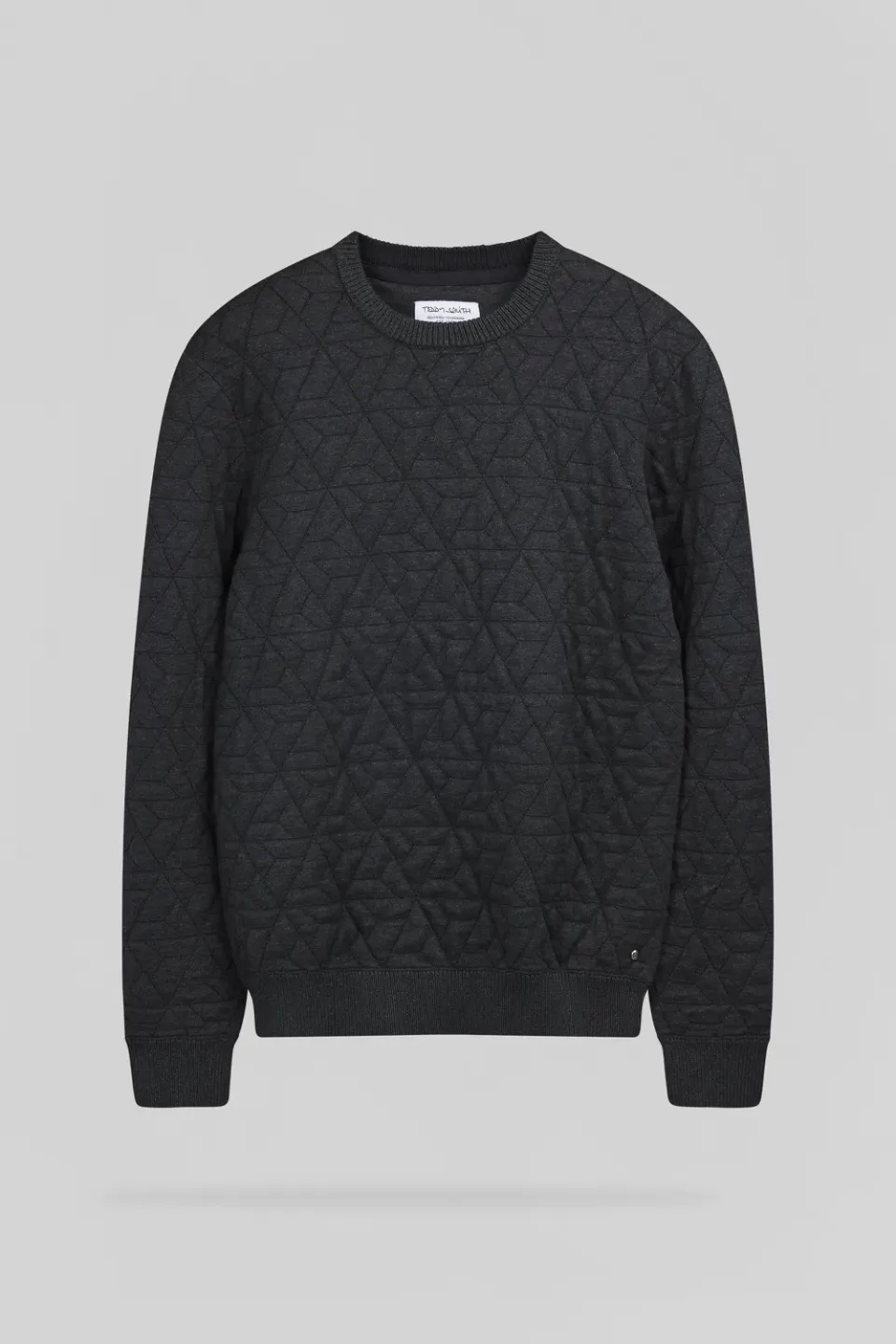 Teddy Smith P-Marvin maglione uomo nero jacquard geometrico