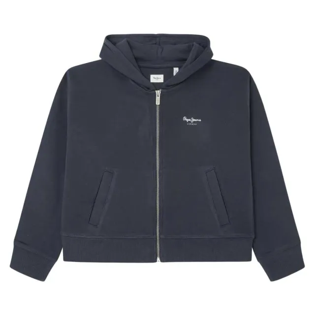 Pepe Jeans Vicky felpa bambina zip blu cotone