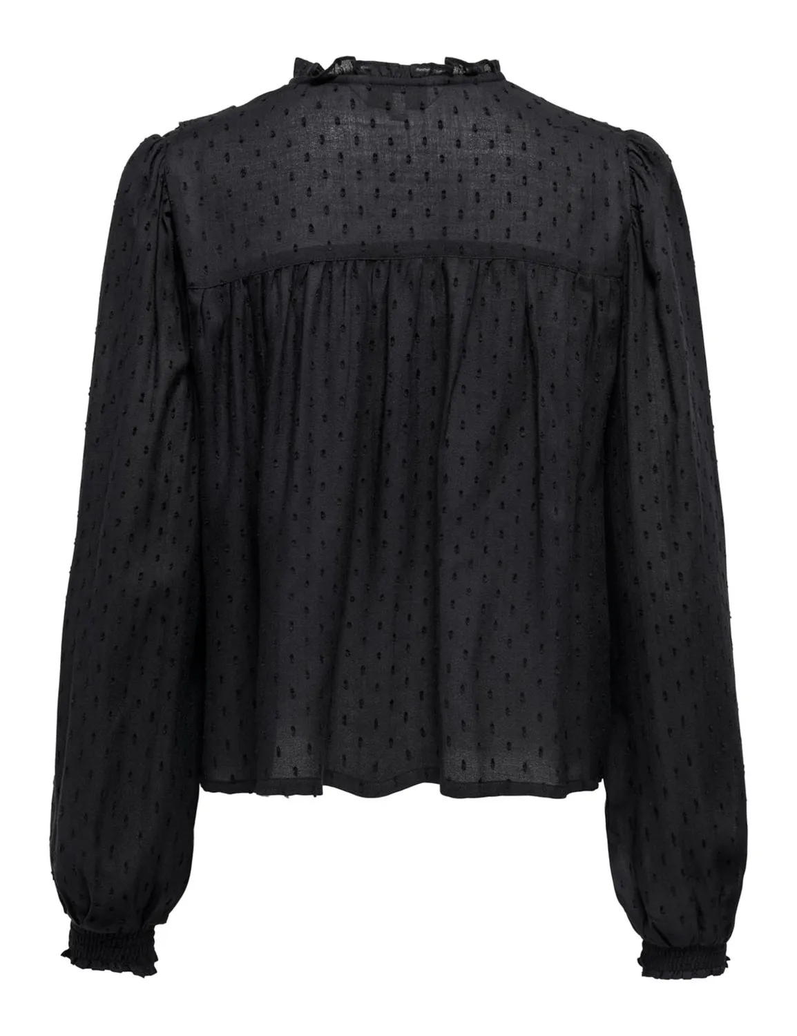 ONLY Onlpelia Life Dobby Top Donna Nero Manica Lunga